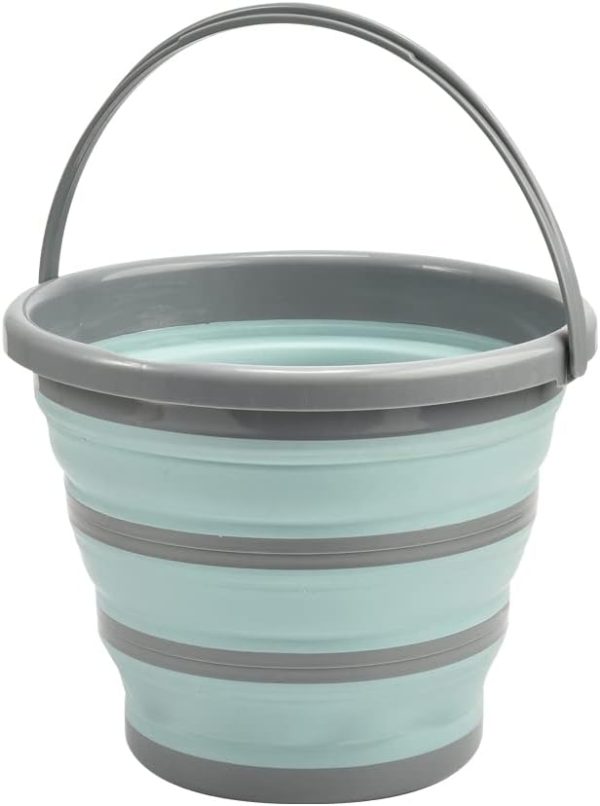 10L(2.6 Gallon) Collapsible Bucket - Foldable Plastic Outdoor Bucket Space Saving, Portable Water Bucket for Cleaning, Fishing, Camping, Beach,Car Washing