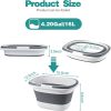 Large Collapsible Mop Bucket 4.2 Gallon(16L) with Handle for House Cleaning, Space Saving Outdoor Multiuse Foldable Water Pail for Camping, Fishing, RV(1, Grey) - Image 2