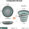 10L(2.6 Gallon) Collapsible Bucket - Foldable Plastic Outdoor Bucket Space Saving, Portable Water Bucket for Cleaning, Fishing, Camping, Beach,Car Washing - Image 2