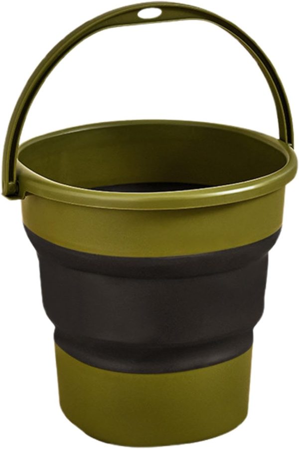 Bucket for Camping - 9l Portable Fishing Bucket | Pp+PTR Space Saving Fishing Water Bucket | Lightweight Bucket with Handle | Multi-Functional Folding Camping Bucket for Hiking Fishing