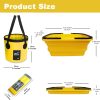 2 Pack Camping Collapsible Bucket with 3 Gal/12L, Foldable Wash Basin for Washing Dishes Yellow - Image 2