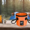 Collapsible Bucket Water Container Portable Folding Camp Wash Basin for Outdoor Traveling Hiking Fishing Car Washing Gardening Camping (Orange, 20L) - Image 2