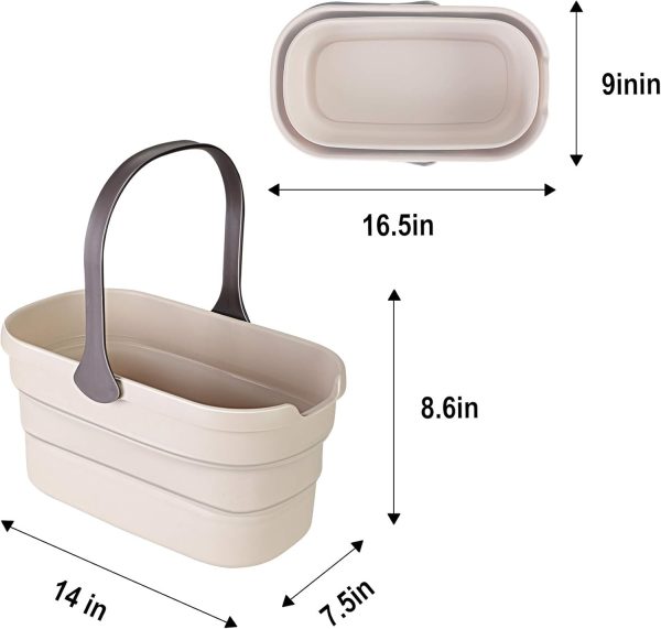 Collapsible Bucket, Bucket for Cleaning Mop, 10L(2.6Gallon) Multiuse Foldable Water Pail, Portable Handy Basket for Cleaning Mop, Camping, Tailgating and More
