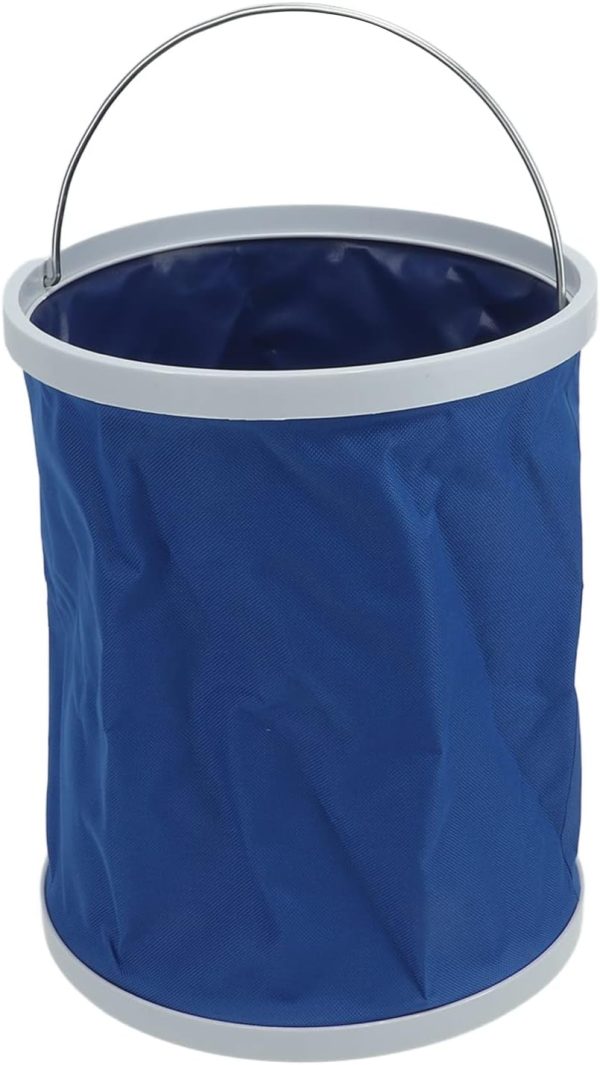 13L Foldable Bucket with Handle, Waterproof Folding Container, Multifunctional Fishing Bucket for Camping Boating Traveling Fishing Gardening Car Washing