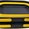 17L (4.5 Gallon) Collapsible Basket with Handle-Portable Outdoor Picnic Basket/Crate with 360˚ Rotating Wheels-Foldable Space Saving Storage Container (Grey/Mandrain Yellow (Set of 2)) - Image 2