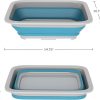 Collapsible Bucket - 7.27-Liter Multipurpose Wash Bin for Camping, Beach Trips, Tailgating Parties, and Cleaning Supplies by  (Blue) - Image 2
