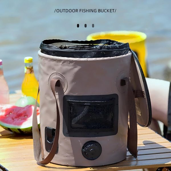 Collapsible Bucket, 5 Gallon Folding Water Bucket, Collapsible Bucket with Handle Portable Wash Basin for Camping Folding Bucket Fishing Travelling Outdoor Gardening Car Washing 25L - Image 2