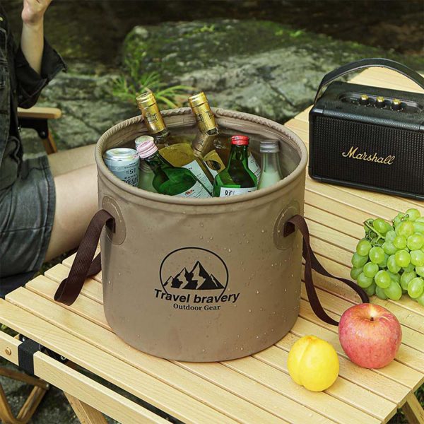 Folding Bucket, Camping Bucket, Portable Bucket, Portable Bucket, New Outdoor Multi-Purpose Bucket, Folding Portable Bucket, 4.39 Gallon Travel Bucket, Large Capacity Bucket,