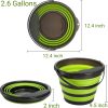 2 Pack Collapsible Bucket, 2.6 Gallon Foldable Round Tub with Removable Filter, Gardening Bucket for Watering Cleaning, Space Saving Outdoor Waterpot for Camping, Car Wash, Fishing Water Pail - Image 2