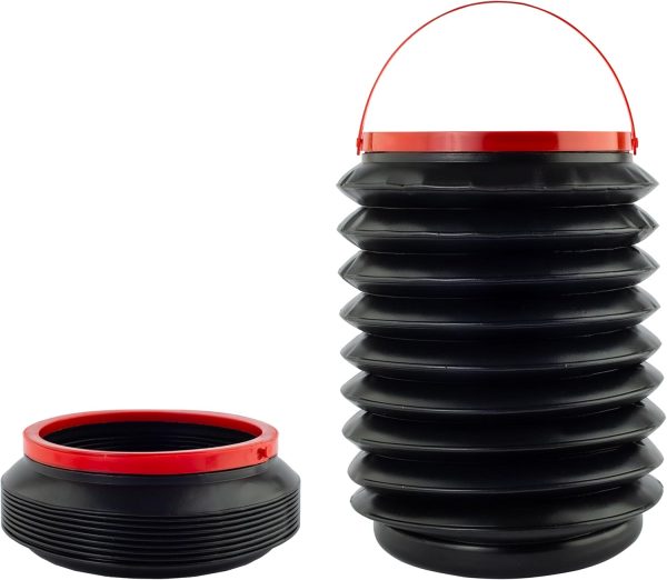 Collapsible Bucket with Handle - Small Water Bucket for Car & Home, Multifunctional - Plastic Foldable Bucket Collapsible for Storage - Fishing, Camping and Garden Bucket, 1.05 Gallon (4 L)